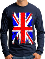 OM3 hosszúujjú póló Nagy-Britannia vintage zászló mintával